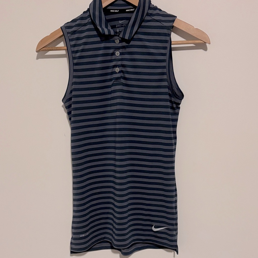 Nike Golf Dri-fit Striped Sleeveless Top
